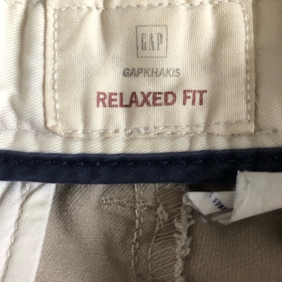 Gap Vintage Relaxed Fit Khaki Cotton  Shorts Size 32 - Picture 6 of 8